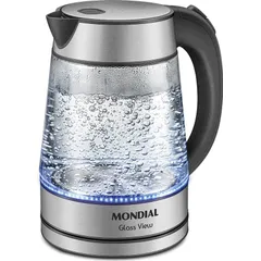 Mondial CE-19-GI Glass View (chaleira elétrica de vidro, 1,7 L)